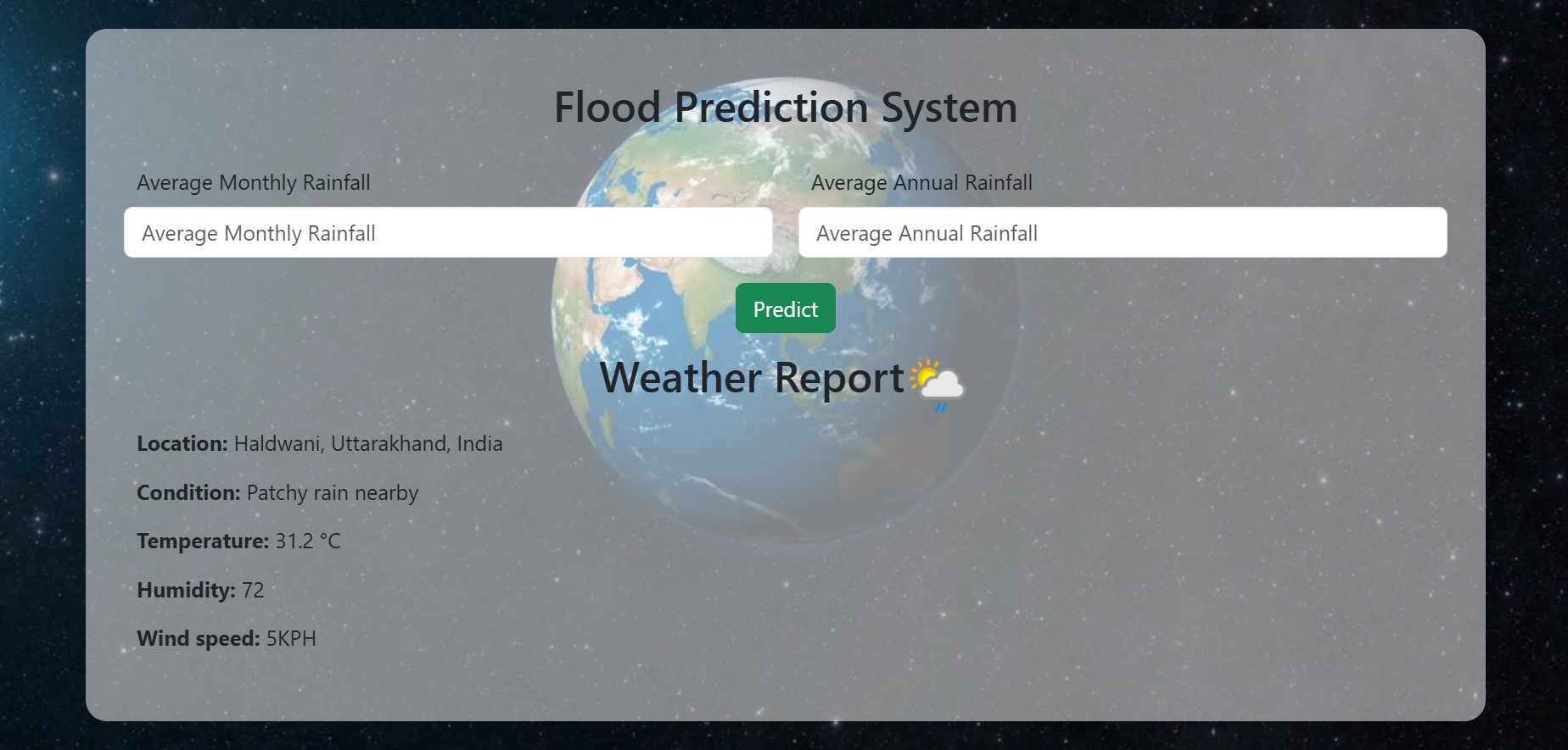 Flood Prediction UI